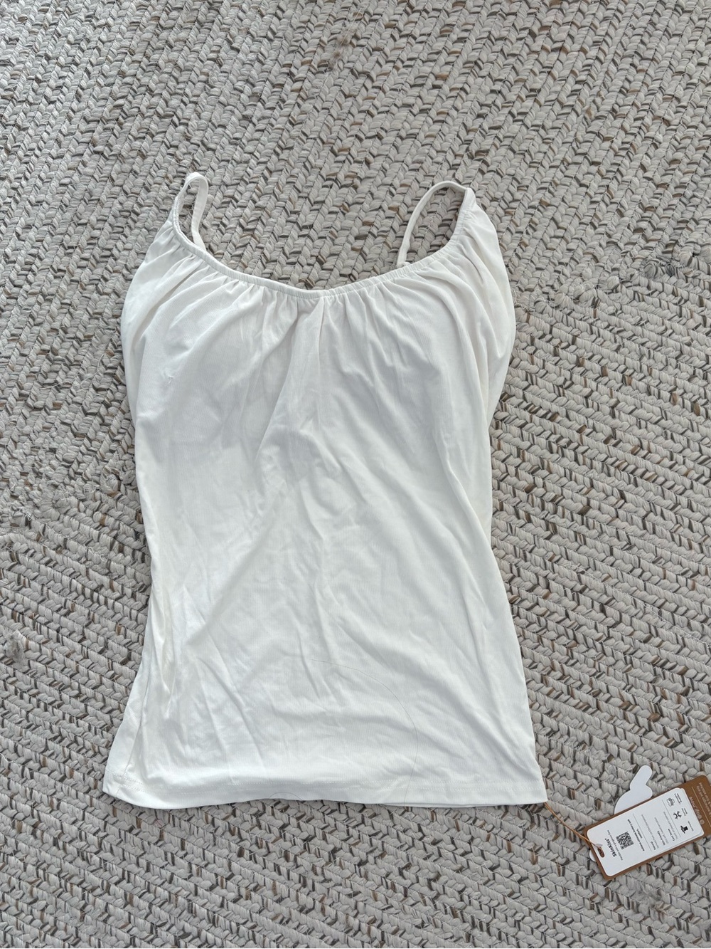 WITH TAGS, NEVER WORN. Women’s White Scoop Neck Camisole Top